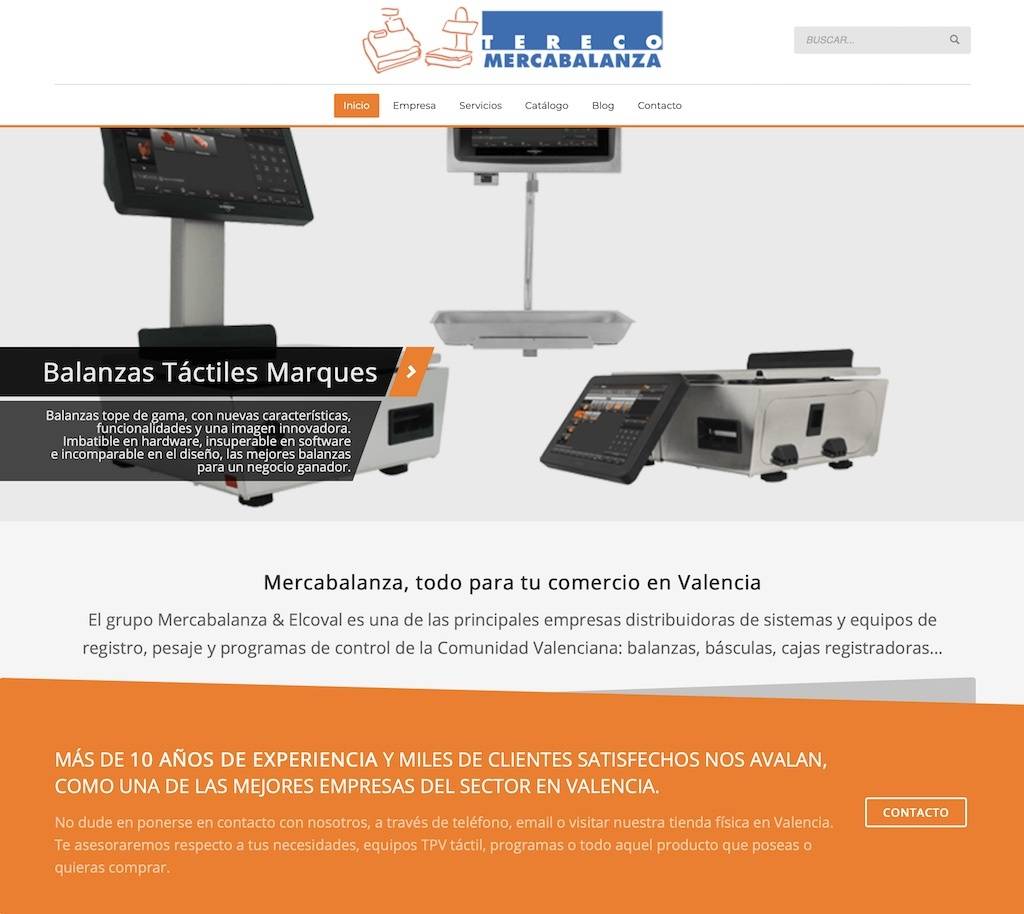 Diseño de página web para Mercabalanza en Valencia - Estudio Diseño Málaga